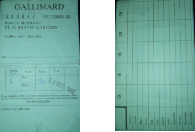 Les fiches vertes Les fiches vertes